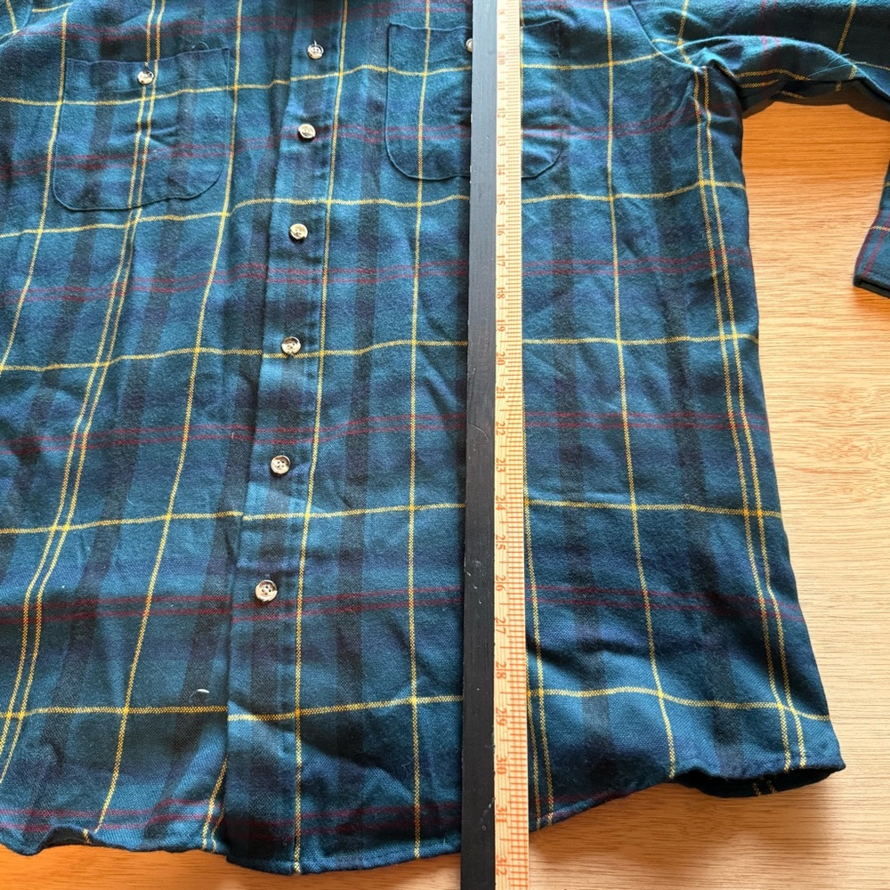 Vintage WindRidge green‎  Plaid Long Sleeve Button Down Shirt size XL T - Picture 6 of 8